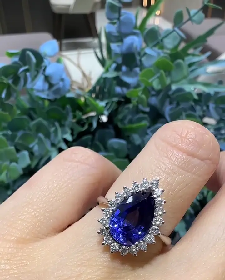 4.50 ct Safir ve 0.55 ct Pırlanta Yüzük, görsel 1