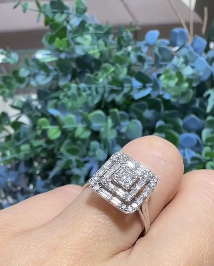 0.70 ct Baget Pırlanta Yüzük, görsel 2