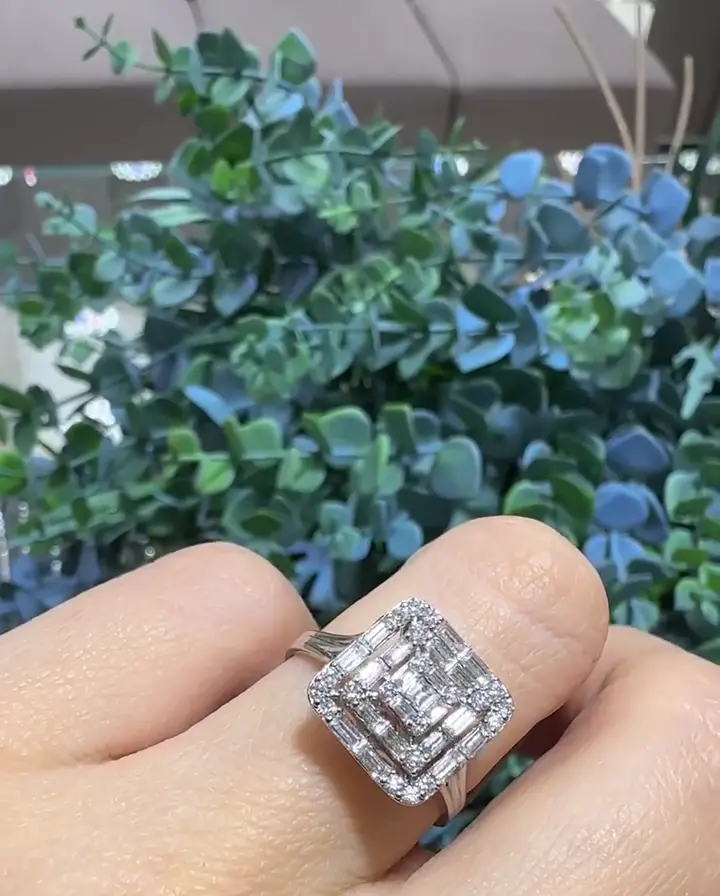 0.70 ct Baget Pırlanta Yüzük, görsel 3