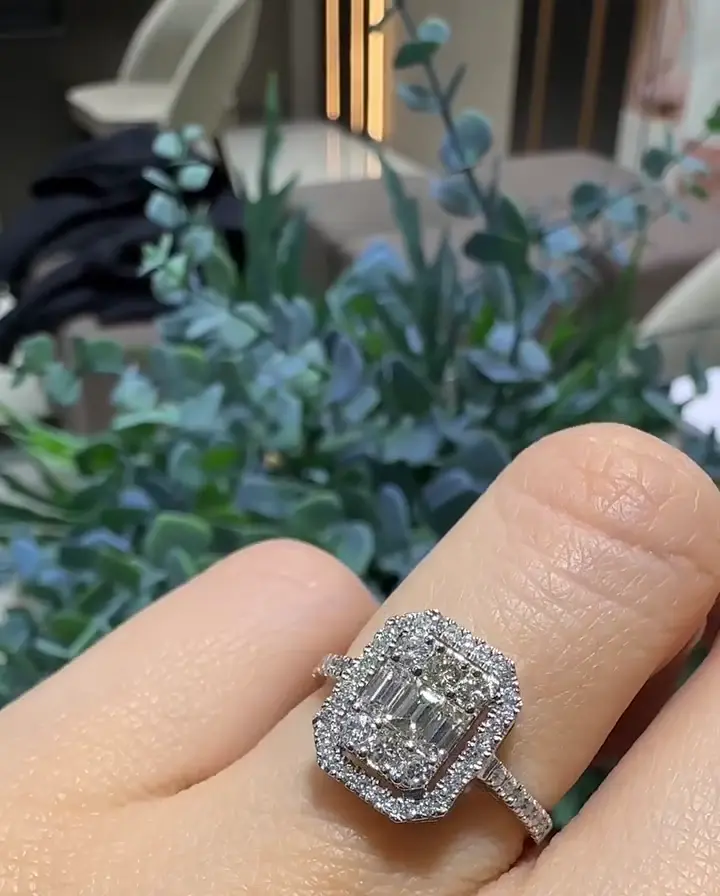 0.80 ct Baget Pırlanta Yüzük, görsel 1