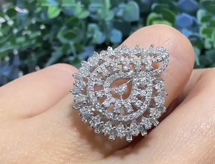 1.11 ct Baget Pırlanta Yüzük, görsel 1