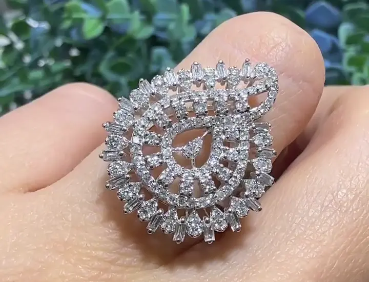 1.11 ct Baget Pırlanta Yüzük, görsel 2