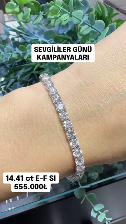 14.41 ct Suyolu Pırlanta Bileklik videosundan kare