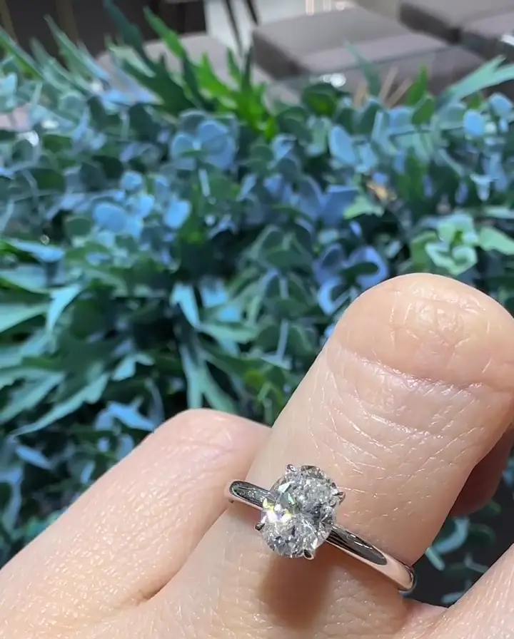 1.00 ct Oval Pırlanta Yüzük, görsel 2