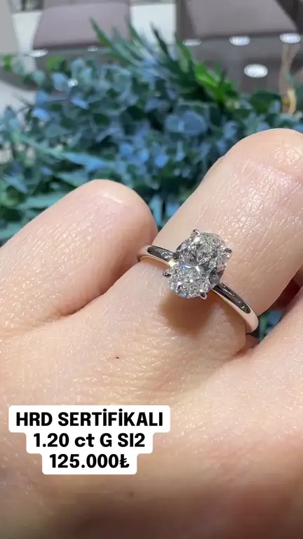 1.20 ct Oval Pırlanta Yüzük videosundan kare