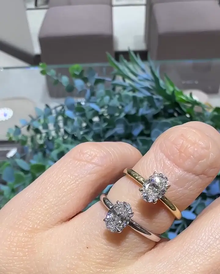 0.80 ct Oval Pırlanta Yüzük, görsel 1