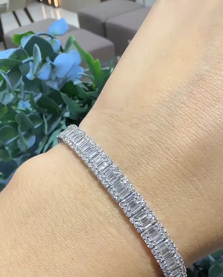 7.59 ct Baget Pırlanta Bileklik, görsel 1