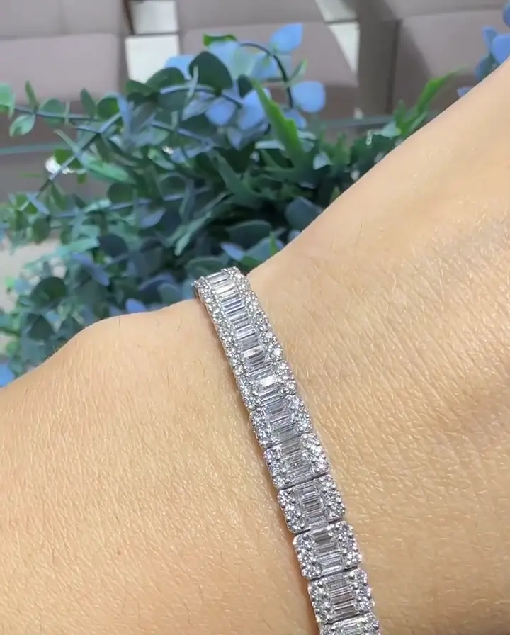 7.59 ct Baget Pırlanta Bileklik, görsel 2
