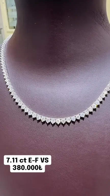 7.11 ct Suyolu Pırlanta Gerdanlık videosundan kare