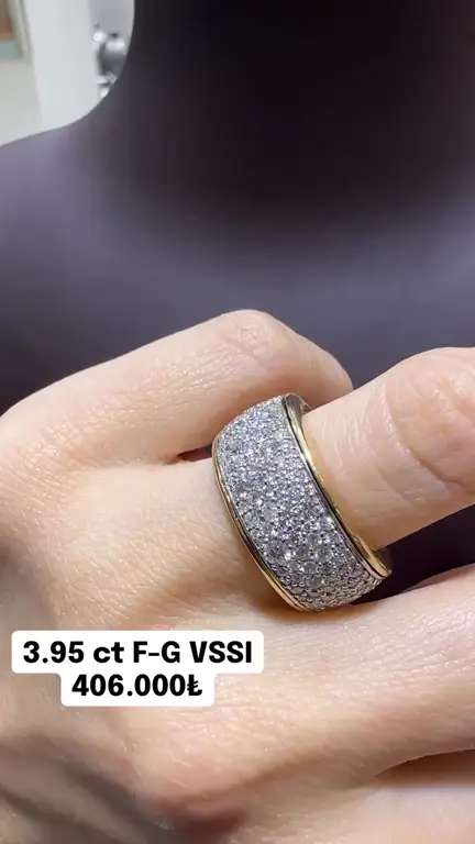 3.95 ct Tasarım Pırlanta Yüzük videosundan kare
