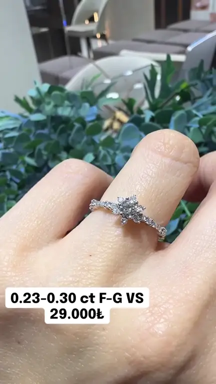 0.23-0.30 ct Lotus Pırlanta Yüzük videosundan kare