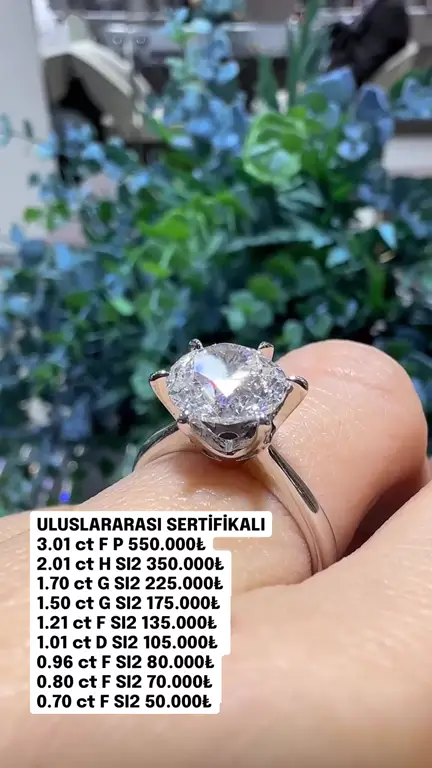 3.01 ct Tektaş Pırlanta Yüzük videosundan kare