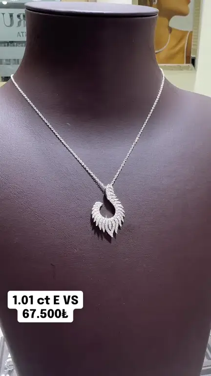 1.01 ct Tasarım Pırlanta Kolye videosundan kare