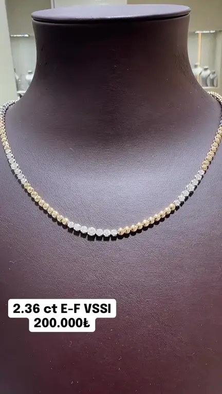 2.36 ct Pırlanta Gerdanlık videosundan kare