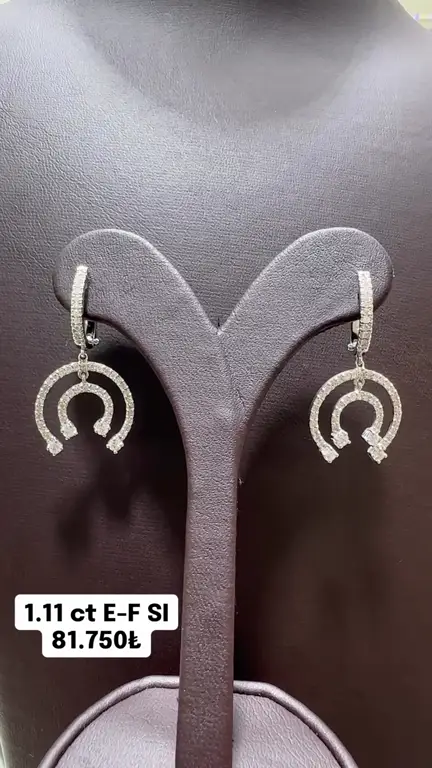 1.11 ct Pırlanta Küpe videosundan kare