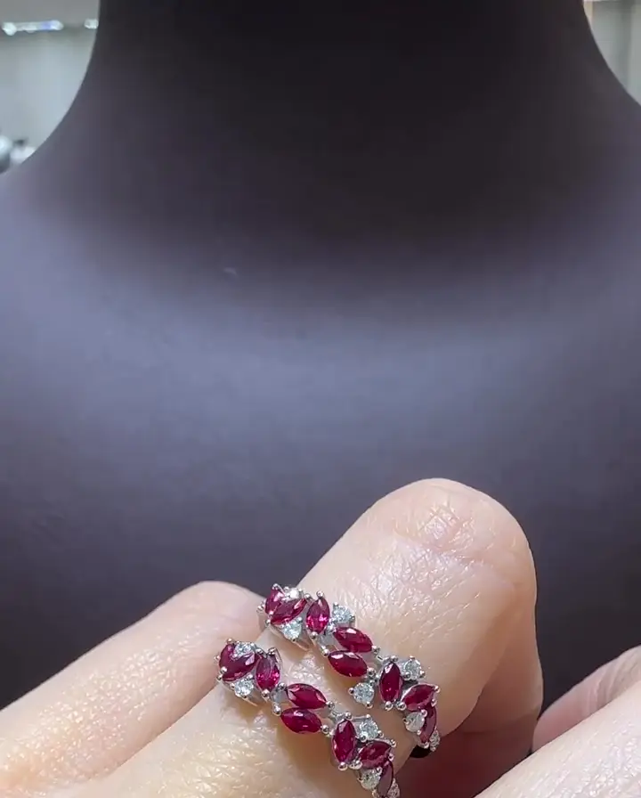 1.14 ct Yakut ve 0.24 ct Pırlanta Yüzük, görsel 1