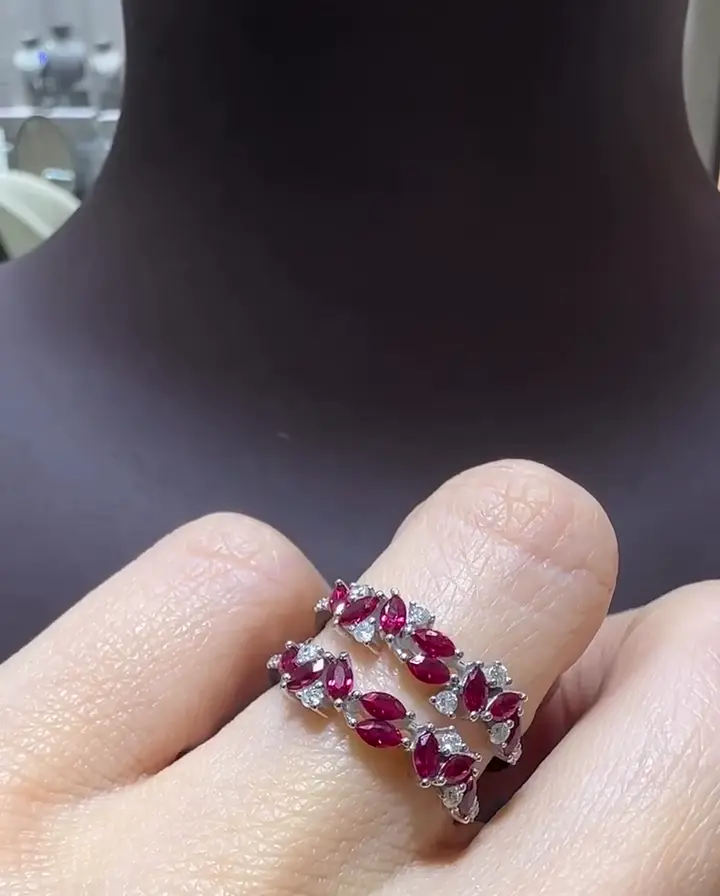 1.14 ct Yakut ve 0.24 ct Pırlanta Yüzük, görsel 3