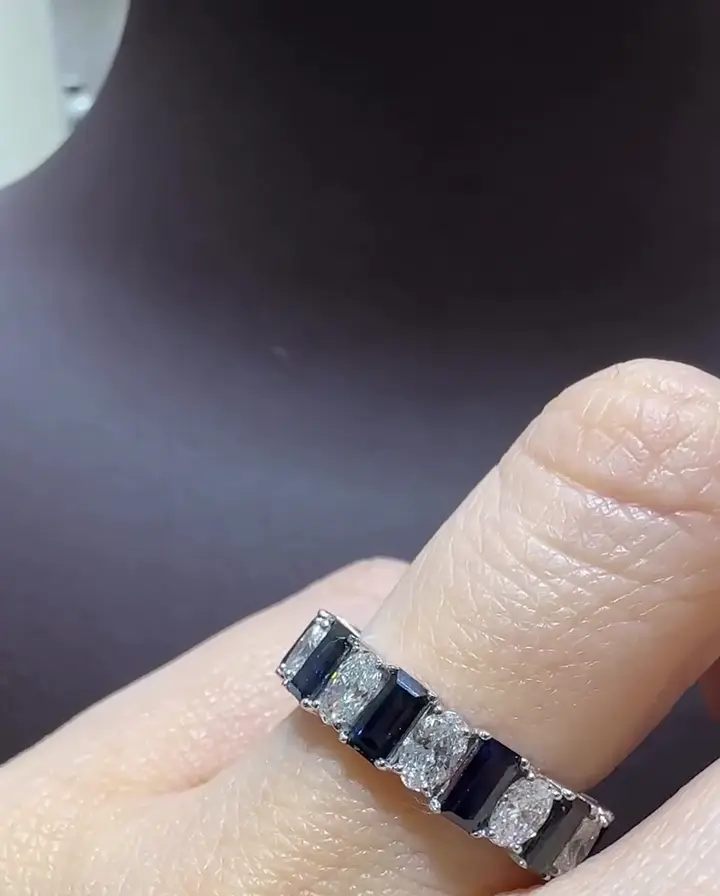 3.32 ct Safir ve 2.14 ct Pırlanta Yüzük, görsel 2